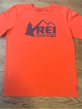REI Co-op Bright Orange Short Sleeve Logo Tee